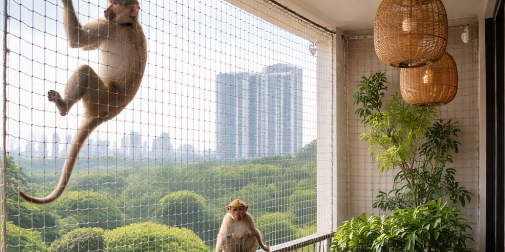 Balcony Safety Nets for Monkey