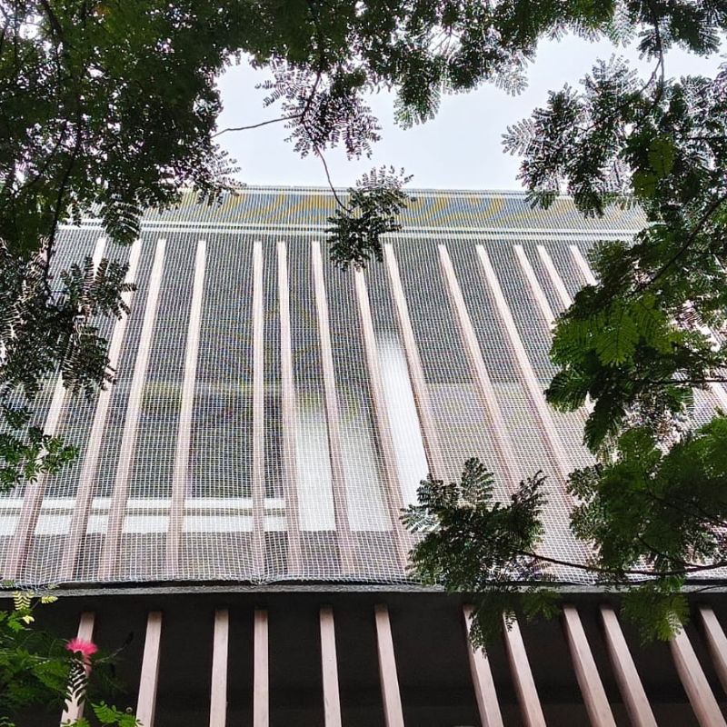 Building Covering Safety Nets