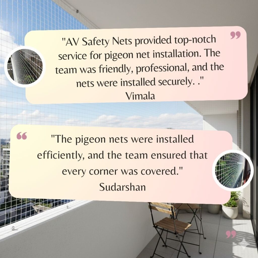 Pigeon Nets Installation in Bangalore | Call 9900767340 | AV Safety Nets Pigeon Nets Installation