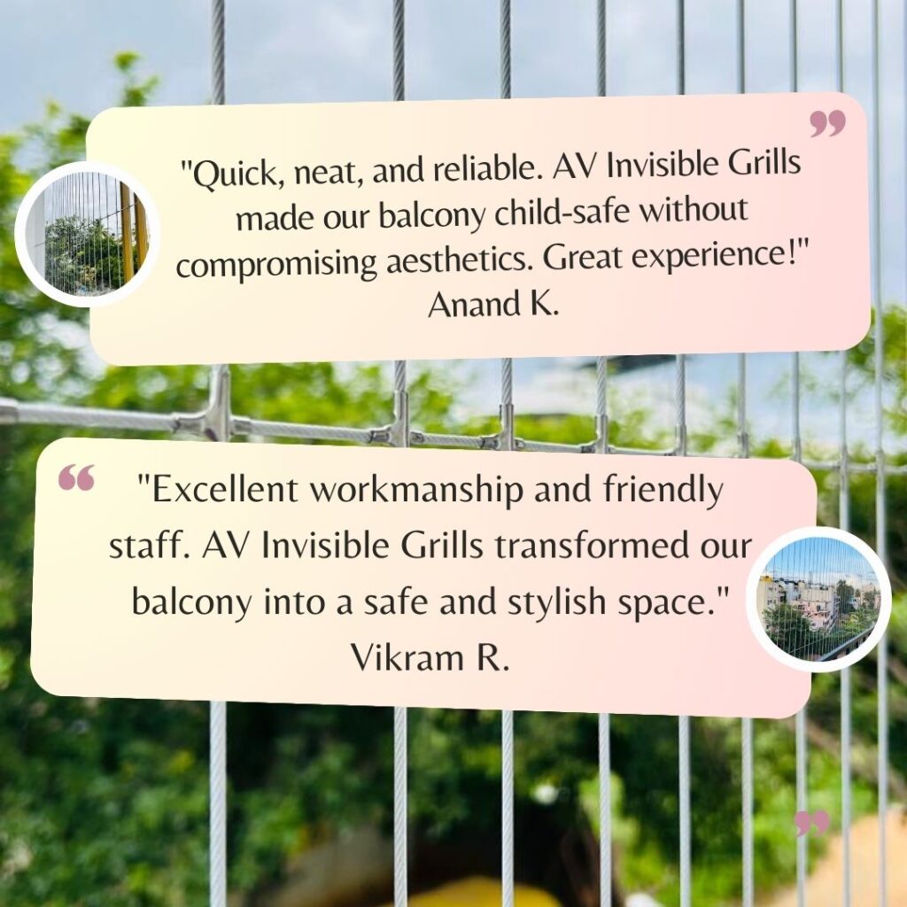 Invisible Grills Fixing in Bangalore | Call 9900767340 | AV Safety Nets Invisible Grills Fixing